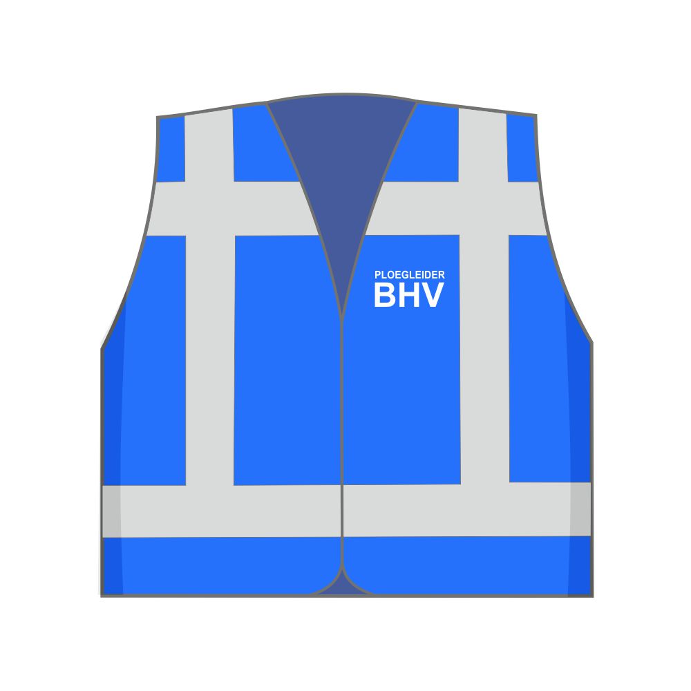 Ploegleider BHV veiligheidshesje blauw