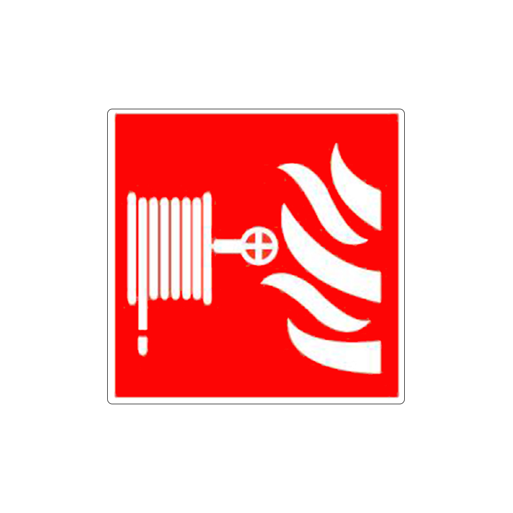 Brandslang met vlammen pictogram (bordje 1mm PP)